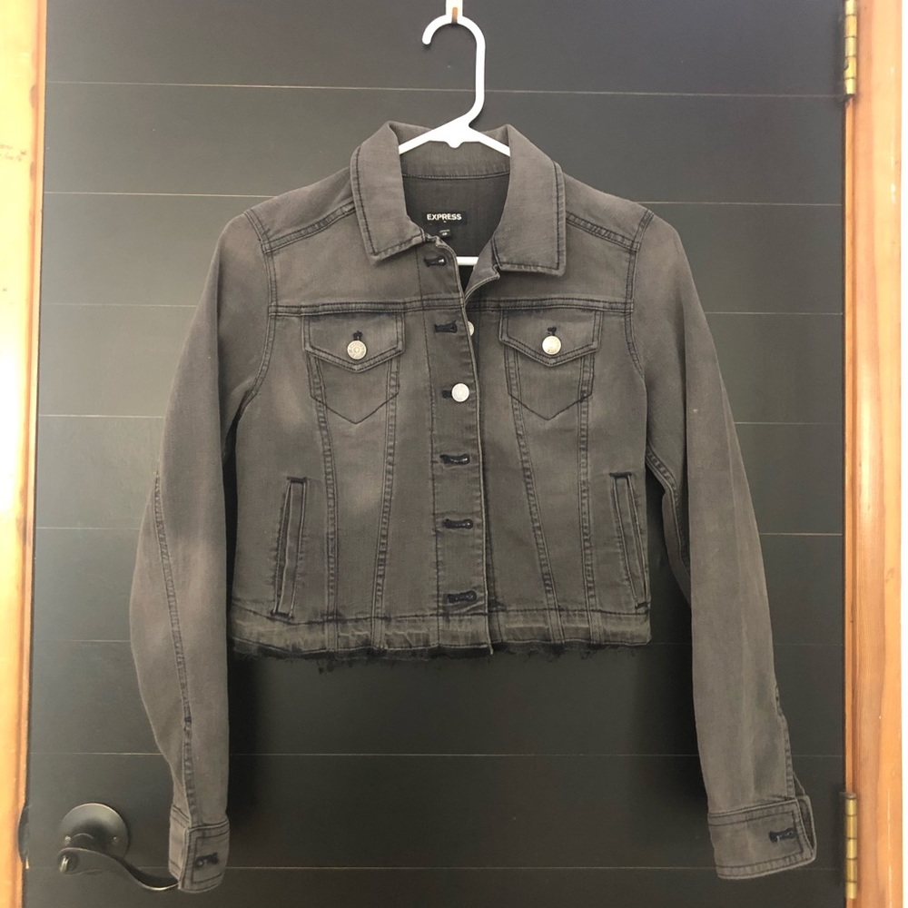 [ Express ] Crop black Jean jacket.